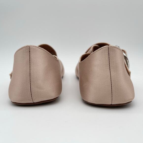 ALAIA | Criss Cross Satin Ballet Flat in Nude Baby Pink w/ Box 36 - Picture 7 of 16